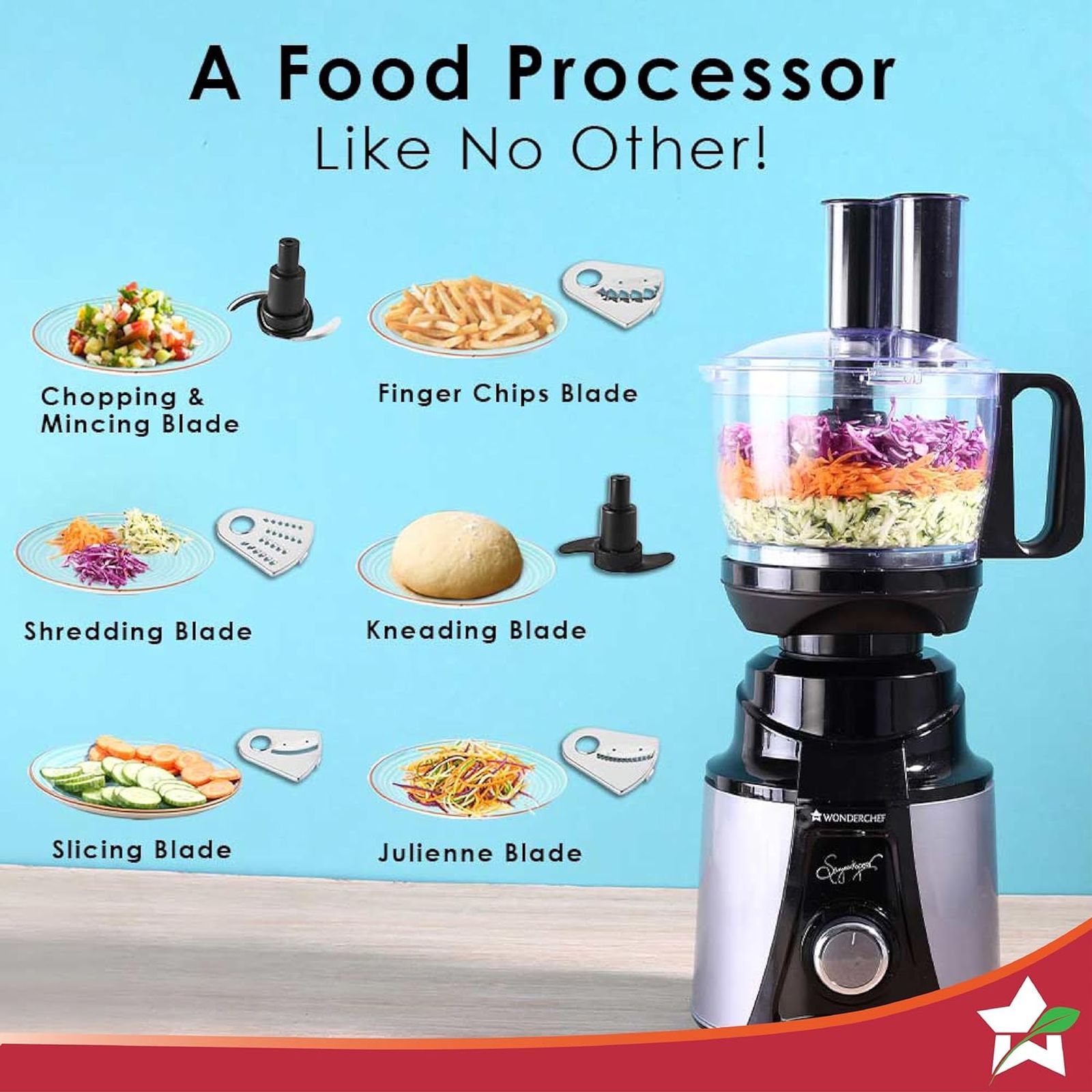 WONDERCHEF Galaxy 750 Watt 4 Jars Mixer Grinder (Copper Motor, Black & Grey)_5