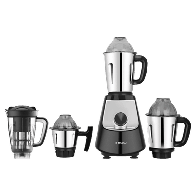BAJAJ Military Series Evoque 1000 Watt 4 Jars Juicer Mixer Grinder (Efficient Grinding, Jet Black)