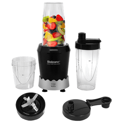 Balzano Nutri 1100 Watt 2 Jars Mixer Grinder Blender (22000 RPM, Wave Technology, Black)