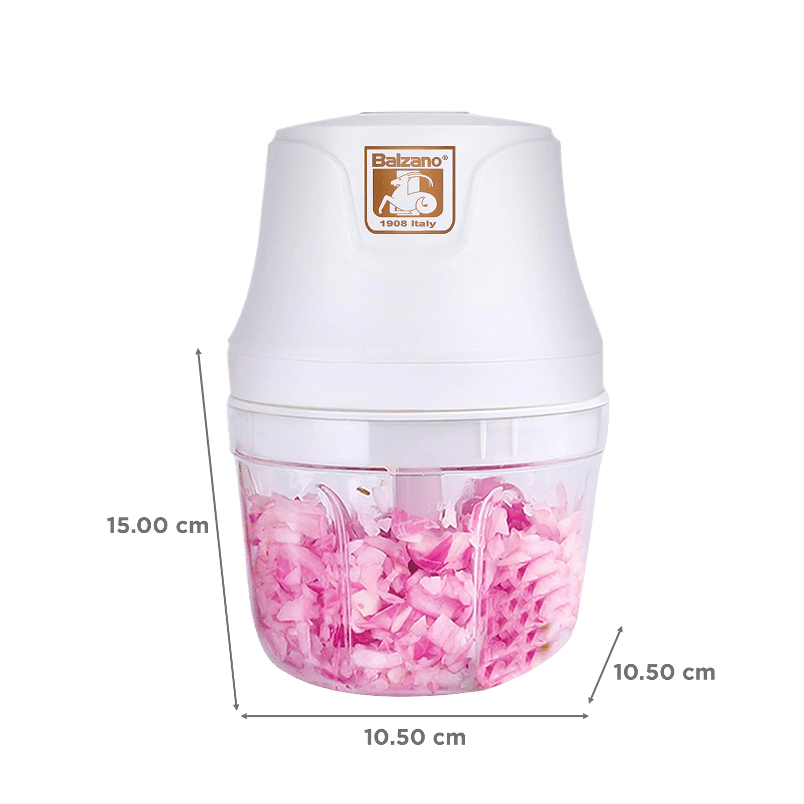 Balzano Chopper Max 30 Watt Electric Vegetable Chopper with 3 Blades (White)_3