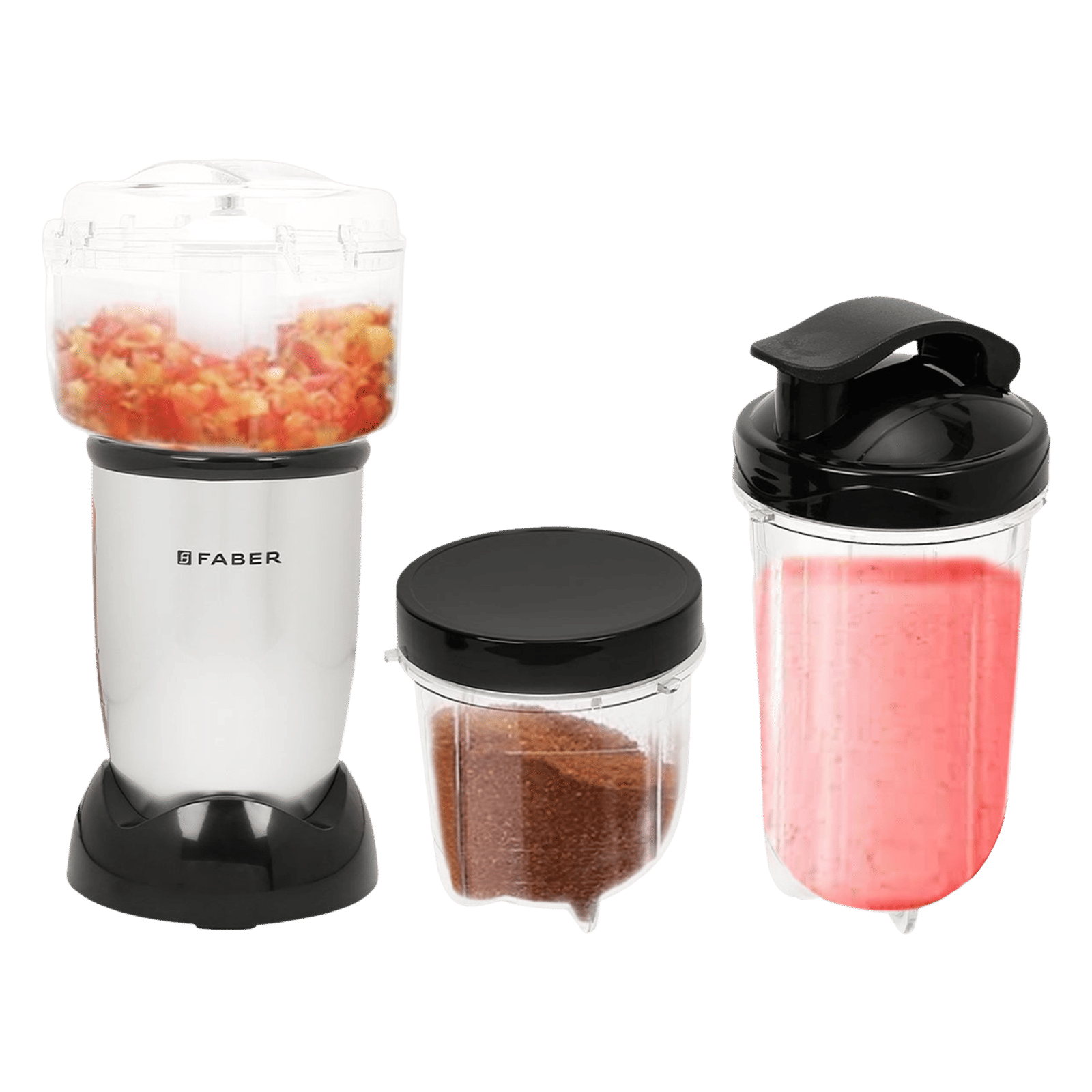 FABER Sportz 400 Watt 3 Jars Mixer Grinder Blender (20000 RPM, Precise Overheat Protector, Silver) FABER Sportz 400 Watt 3 Jars Mixer Grinder Blender (20000 RPM, Precise Overheat Protector, Silver)_1