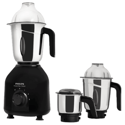 PHILIPS 1000 Watt 3 Jars Mixer Grinder (QuickCool Ventilation Technology, Black)