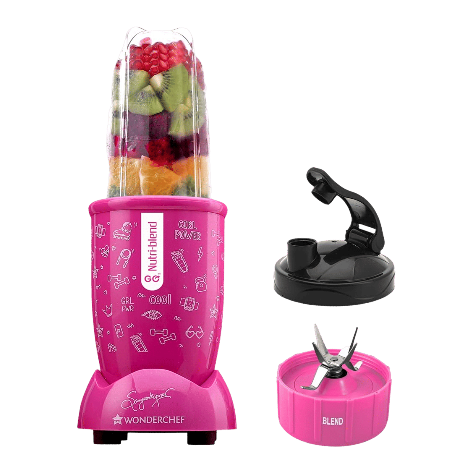 WONDERCHEF Nutri-Blend Go 400 Watt 1 Jar Mixer Grinder Blender (22000 RPM, Crafted for Fitness Enthusiasts, Pink) WONDERCHEF Nutri-Blend Go 400 Watt 1 Jar Mixer Grinder Blender (22000 RPM, Crafted for Fitness Enthusiasts, Pink)_1
