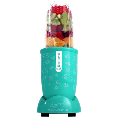WONDERCHEF Nutri-Blend Go 400 Watt 1 Jar Mixer Grinder Blender (22000 RPM, Crafted for Fitness Enthusiasts, Mint)