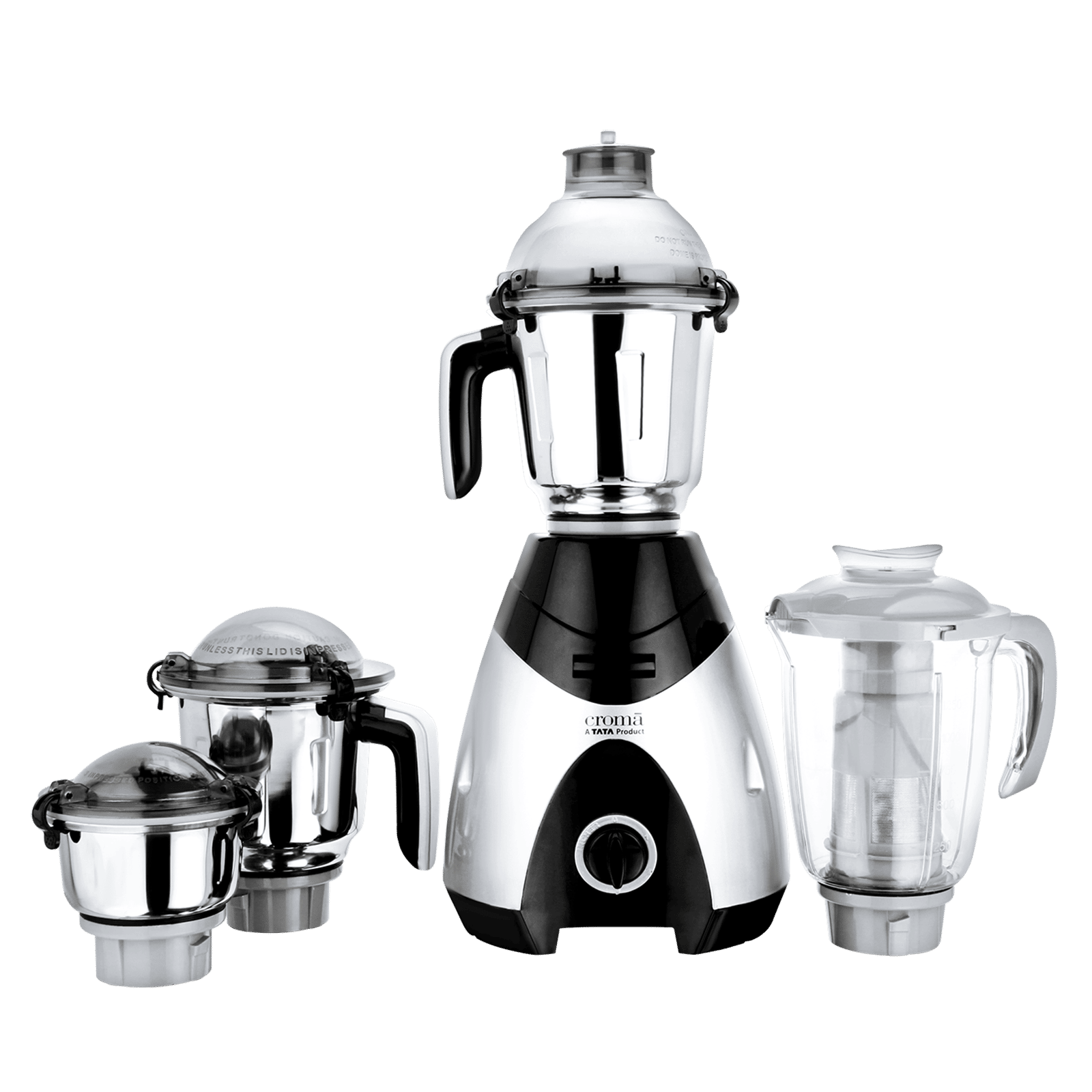 Croma 750 Watt 4 Jars Mixer Grinder (20000 RPM, Inbuilt Overload Protection, Black & Silver) Croma 750 Watt 4 Jars Mixer Grinder (20000 RPM, Inbuilt Overload Protection, Black & Silver)_1