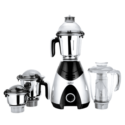 Croma 750 Watt 4 Jars Mixer Grinder (20000 RPM, Inbuilt Overload Protection, Black & Silver)
