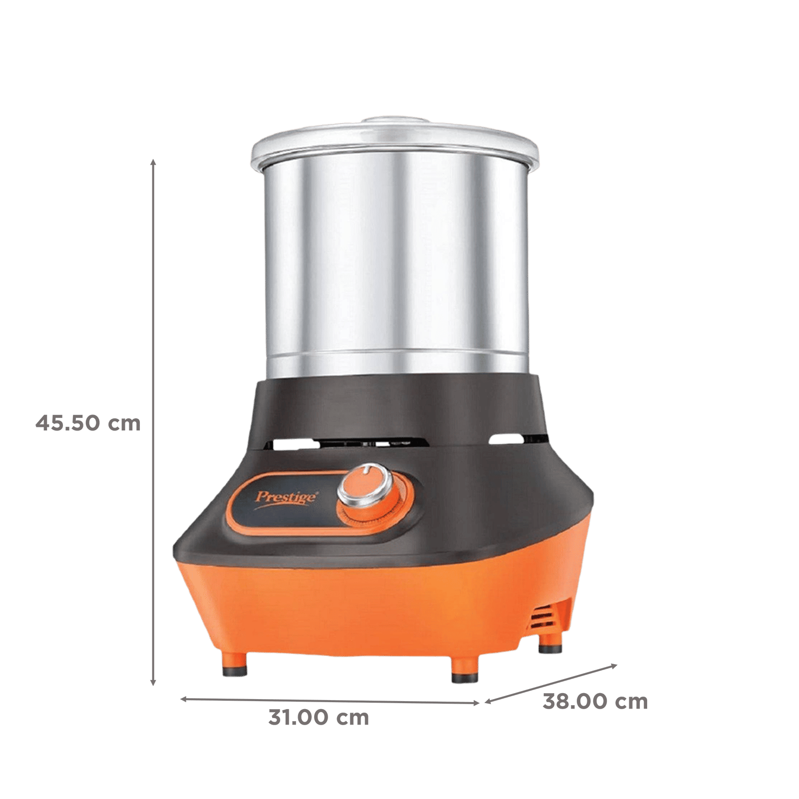 Prestige Vertical PVG 2.0 2 Litres 2 Stones Wet Grinder (Heavy Duty Motor, Black & Orange) Prestige Vertical PVG 2.0 2 Litres 2 Stones Wet Grinder (Heavy Duty Motor, Black & Orange)_2