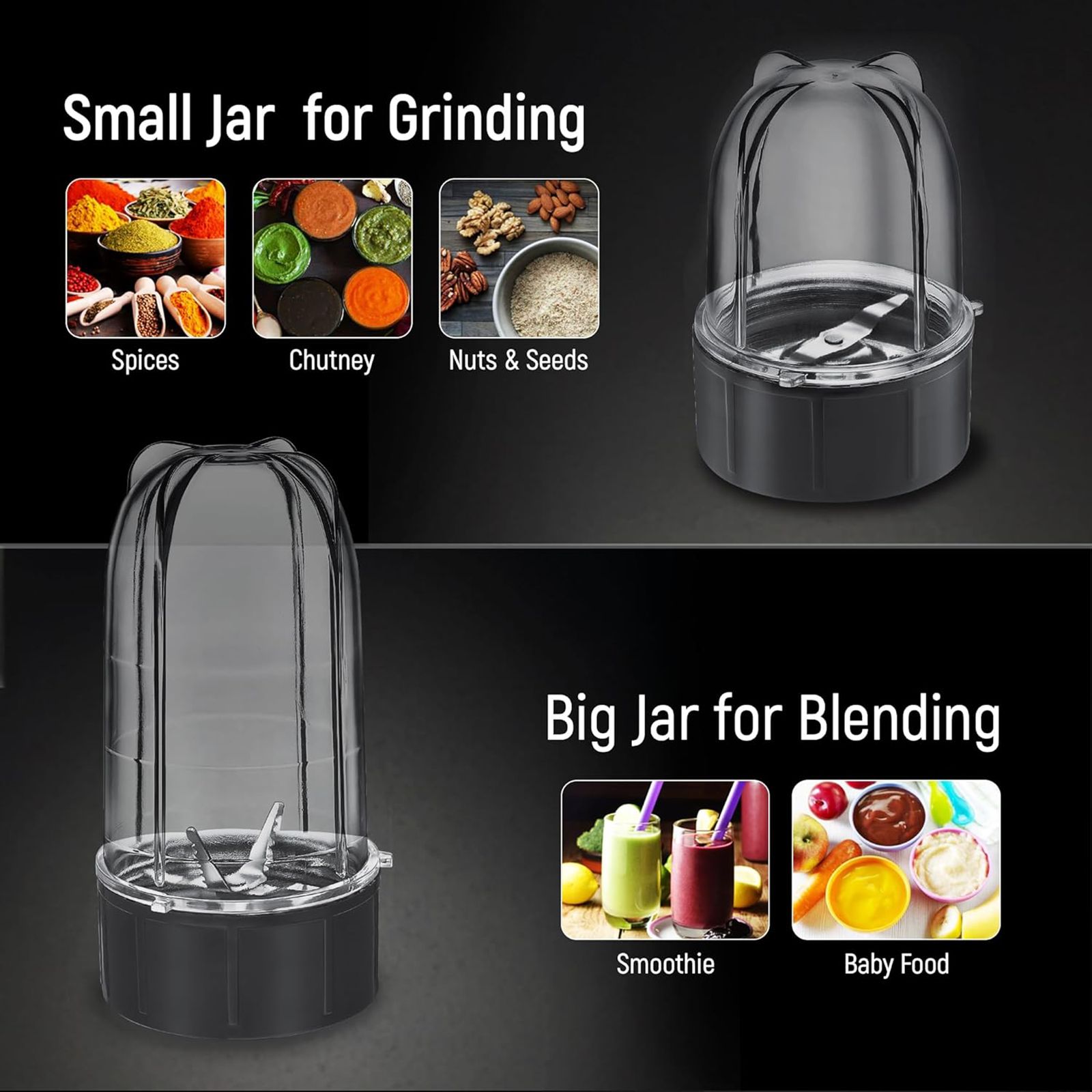 Prestige Nutri-Mix 2.0 350 Watt 2 Jars Mixer Grinder (Dual Safety Inter-Lock System, Black & Grey) Prestige Nutri-Mix 2.0 350 Watt 2 Jars Mixer Grinder (Dual Safety Inter-Lock System, Black & Grey)_8