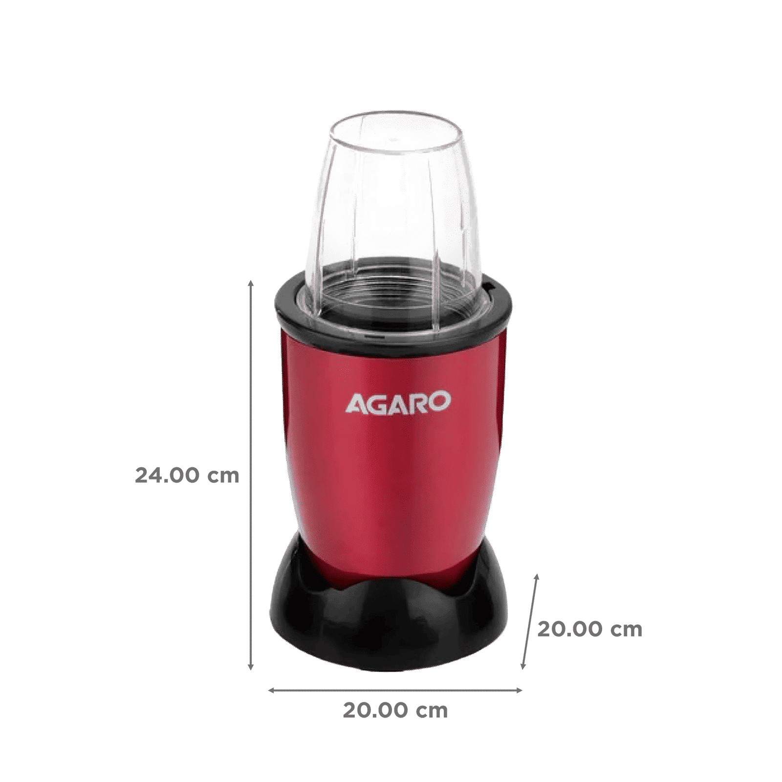 AGARO Regal 400 Watt 3 Jars Mixer Grinder, Juicer Blender (Safety Interlock Mechanism, Red) AGARO Regal 400 Watt 3 Jars Mixer Grinder, Juicer Blender (Safety Interlock Mechanism, Red)_2