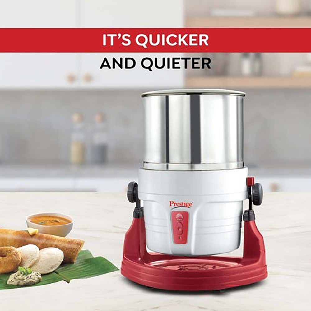 Prestige PWG 01 2 Litres Wet Grinder with Coconut Scrapper & Atta Kneader (Tilting Drum, White and Red) Prestige PWG 01 2 Litres Wet Grinder with Coconut Scrapper & Atta Kneader (Tilting Drum, White and Red)_10