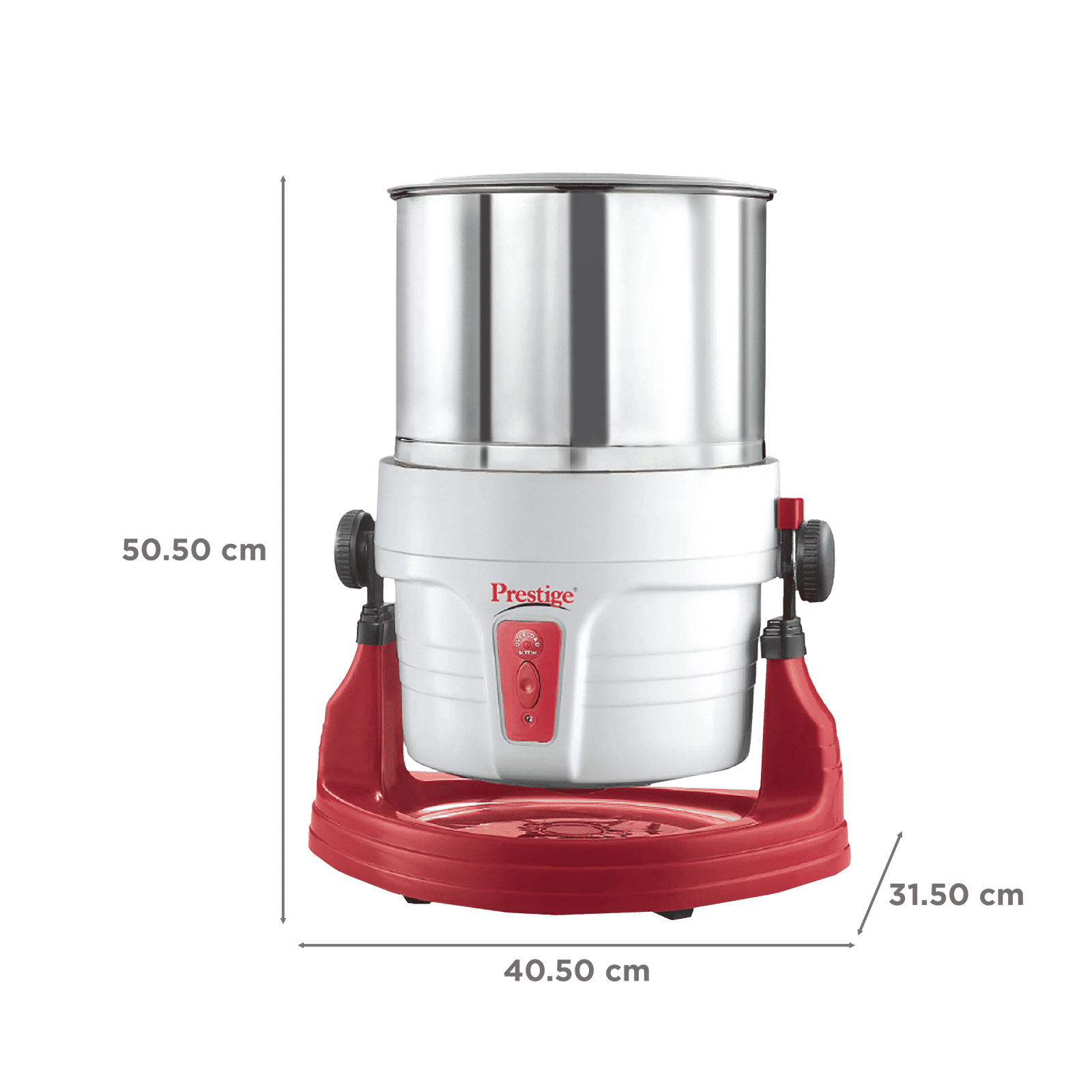 Prestige PWG 01 2 Litres Wet Grinder with Coconut Scrapper & Atta Kneader (Tilting Drum, White and Red) Prestige PWG 01 2 Litres Wet Grinder with Coconut Scrapper & Atta Kneader (Tilting Drum, White and Red)_2