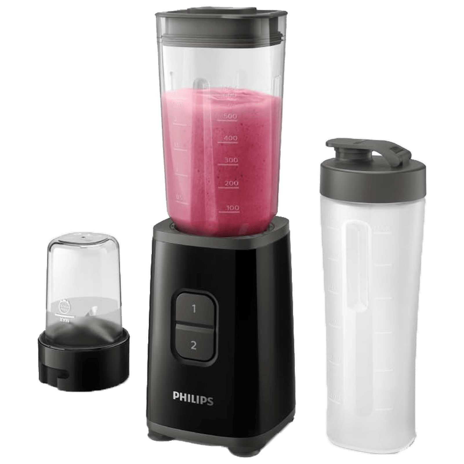 PHILIPS 350 Watt 3 Jars Blender (Heat Resistant Glass Container, Black) PHILIPS 350 Watt 3 Jars Blender (Heat Resistant Glass Container, Black)_1