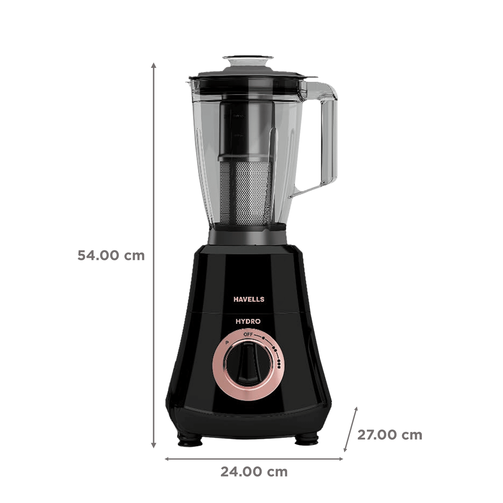 HAVELLS Hydro Plus 1000 Watt 4 Jars Mixer Grinder (22000 RPM, Ball Bearing Motor, Black) HAVELLS Hydro Plus 1000 Watt 4 Jars Mixer Grinder (22000 RPM, Ball Bearing Motor, Black)_3