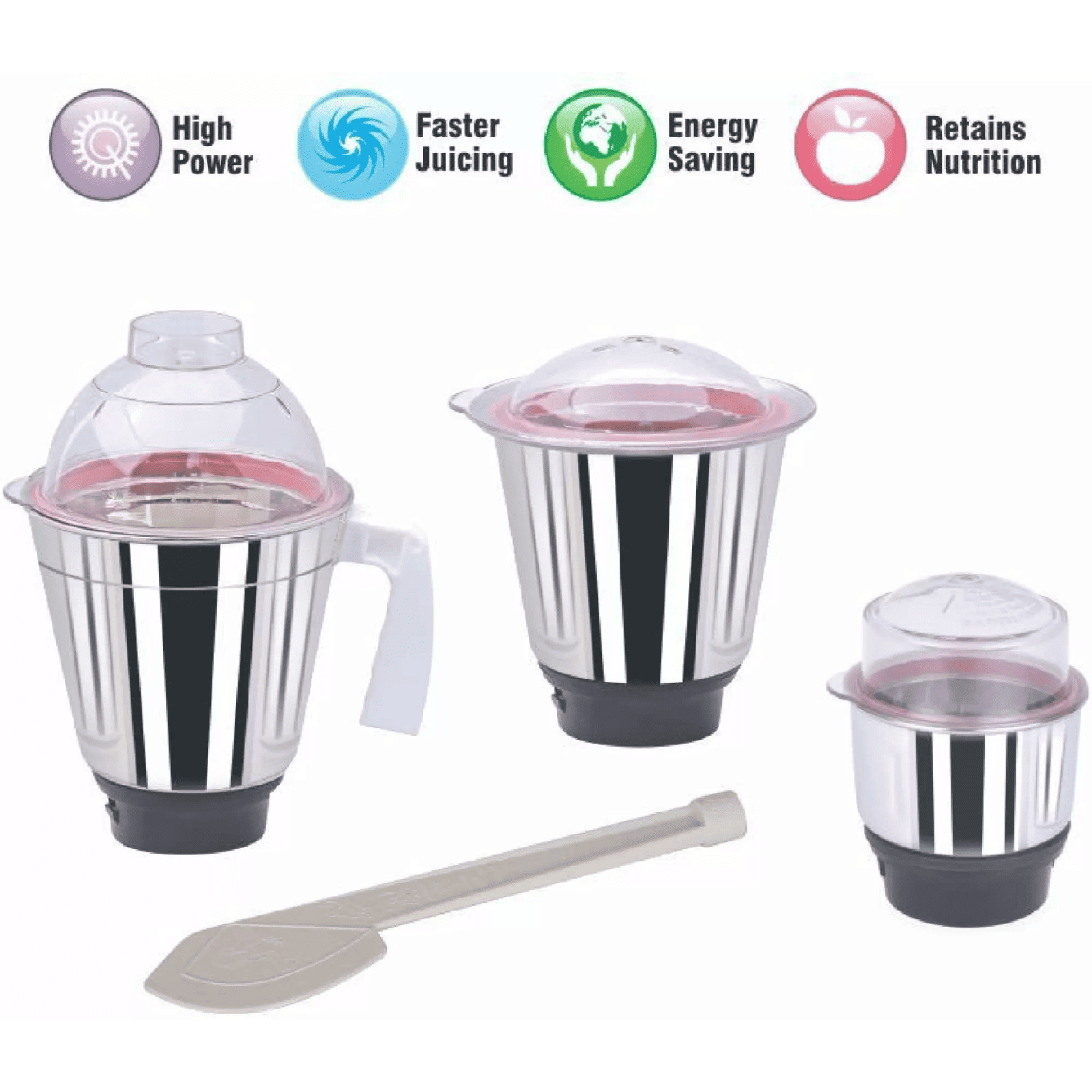 Jaipan Kitchen Gold 550 Watt 3 Jars Mixer Grinder (Leak Proof Unbreakable, White) Jaipan Kitchen Gold 550 Watt 3 Jars Mixer Grinder (Leak Proof Unbreakable, White)_6