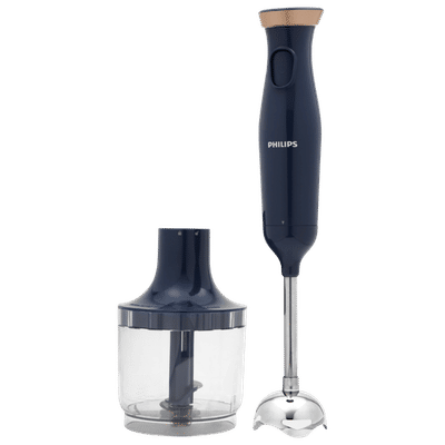 PHILIPS HL1683/00 300 Watt Hand Blender with 4 Attachment (SmartFlow Technology, Navy Blue)