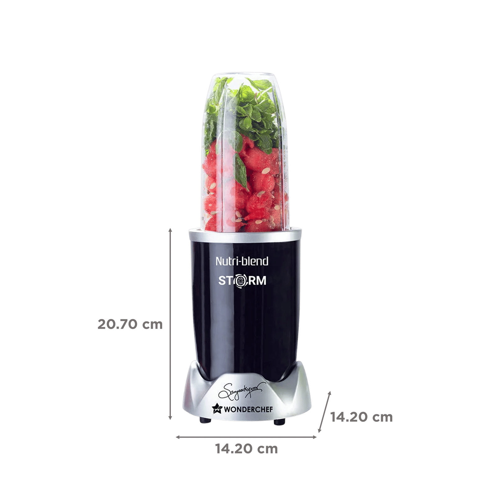 WONDERCHEF Nutri-blend Storm 1200 Watt 2 Jars Mixer Grinder Blender (22000 RPM, Sipper Attachment, Black) WONDERCHEF Nutri-blend Storm 1200 Watt 2 Jars Mixer Grinder Blender (22000 RPM, Sipper Attachment, Black)_2