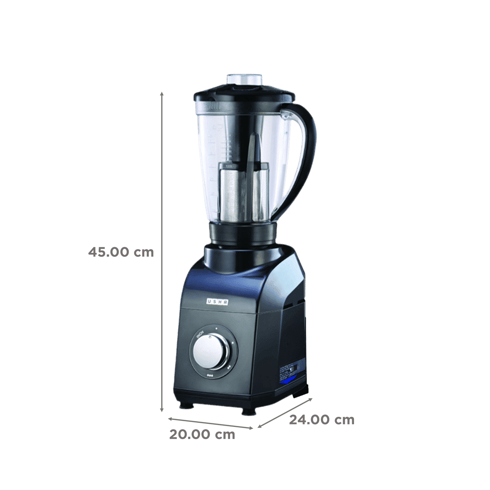 USHA TurboX 1200 Watt 4 Jars Mixer Grinder (3 Speed Setting, Dark Grey) USHA TurboX 1200 Watt 4 Jars Mixer Grinder (3 Speed Setting, Dark Grey)_2