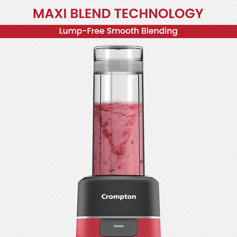 Crompton Ameo Fresh 400 Watt 2 Jars Nutri Blender (Maxi Blend Technology, Black & Red) Crompton Ameo Fresh 400 Watt 2 Jars Nutri Blender (Maxi Blend Technology, Black & Red)_7