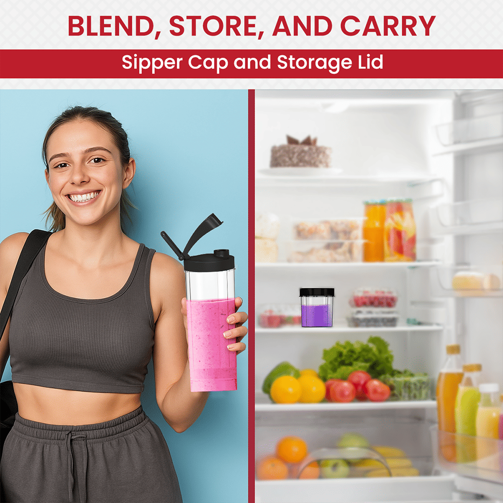Crompton Ameo Fresh 400 Watt 2 Jars Nutri Blender (Maxi Blend Technology, Black & Red) Crompton Ameo Fresh 400 Watt 2 Jars Nutri Blender (Maxi Blend Technology, Black & Red)_10