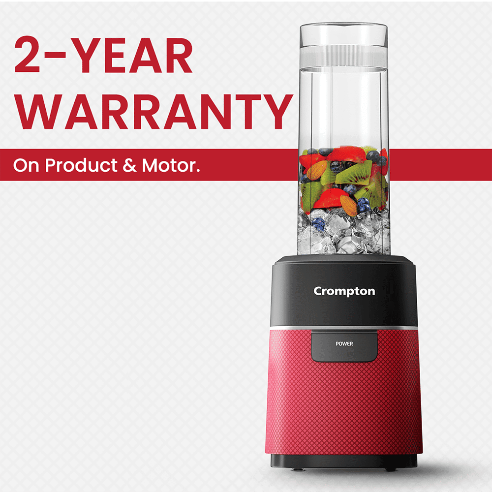 Crompton Ameo Fresh 400 Watt 2 Jars Nutri Blender (Maxi Blend Technology, Black & Red) Crompton Ameo Fresh 400 Watt 2 Jars Nutri Blender (Maxi Blend Technology, Black & Red)_12