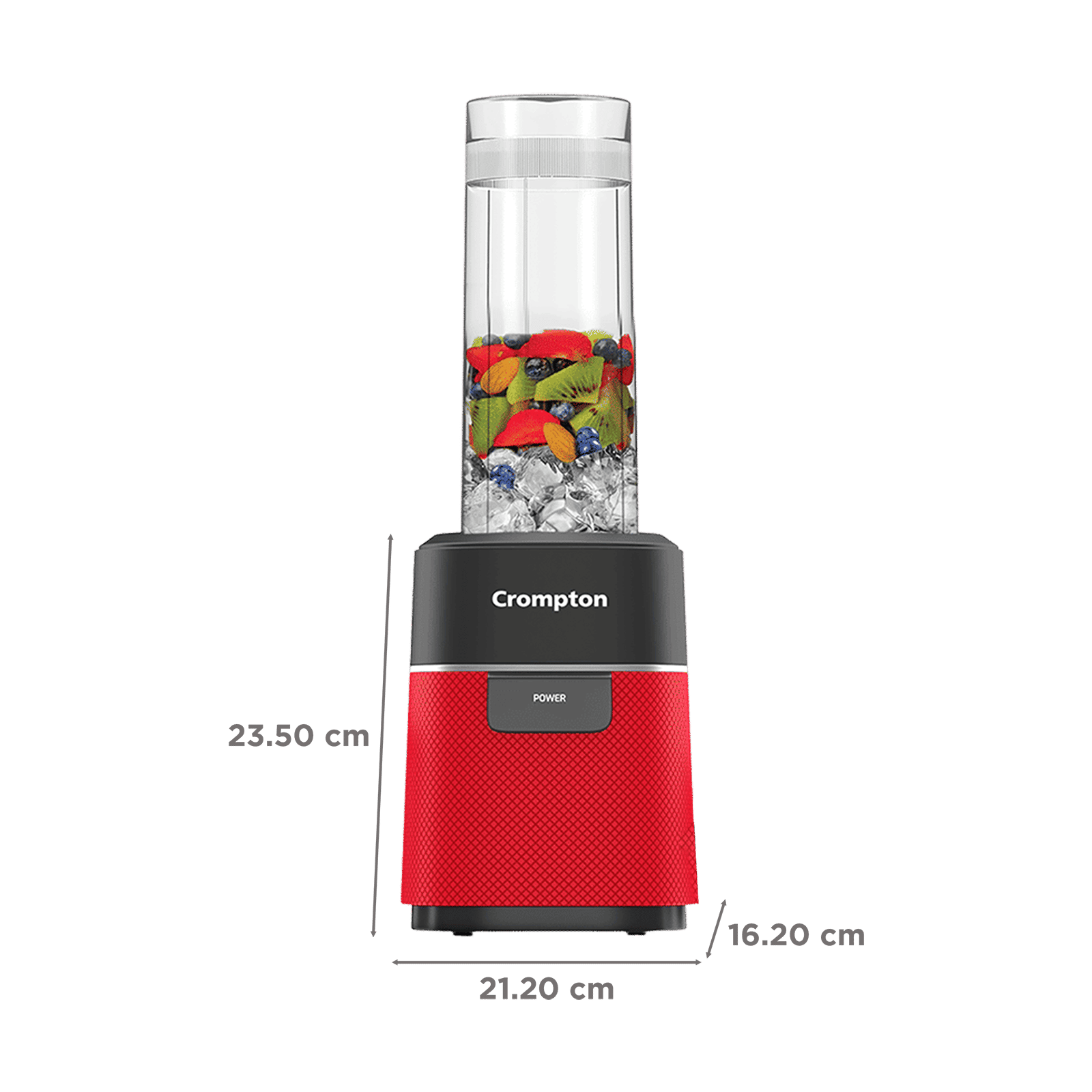 Crompton Ameo Fresh 400 Watt 2 Jars Nutri Blender (Maxi Blend Technology, Black & Red) Crompton Ameo Fresh 400 Watt 2 Jars Nutri Blender (Maxi Blend Technology, Black & Red)_3