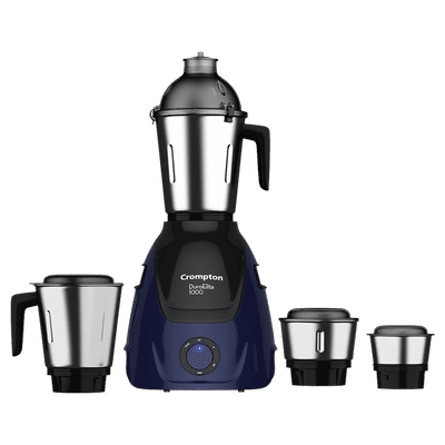 Crompton Duro Elite 1000 Watt 4 Jars Mixer Grinder (Motor Vent X Technology, Black & Blue)