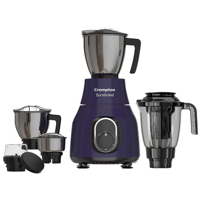 Crompton DuroGrand 750 Watt 5 Jars Mixer Grinder (Motor Vent X Technology, Black & Purple)