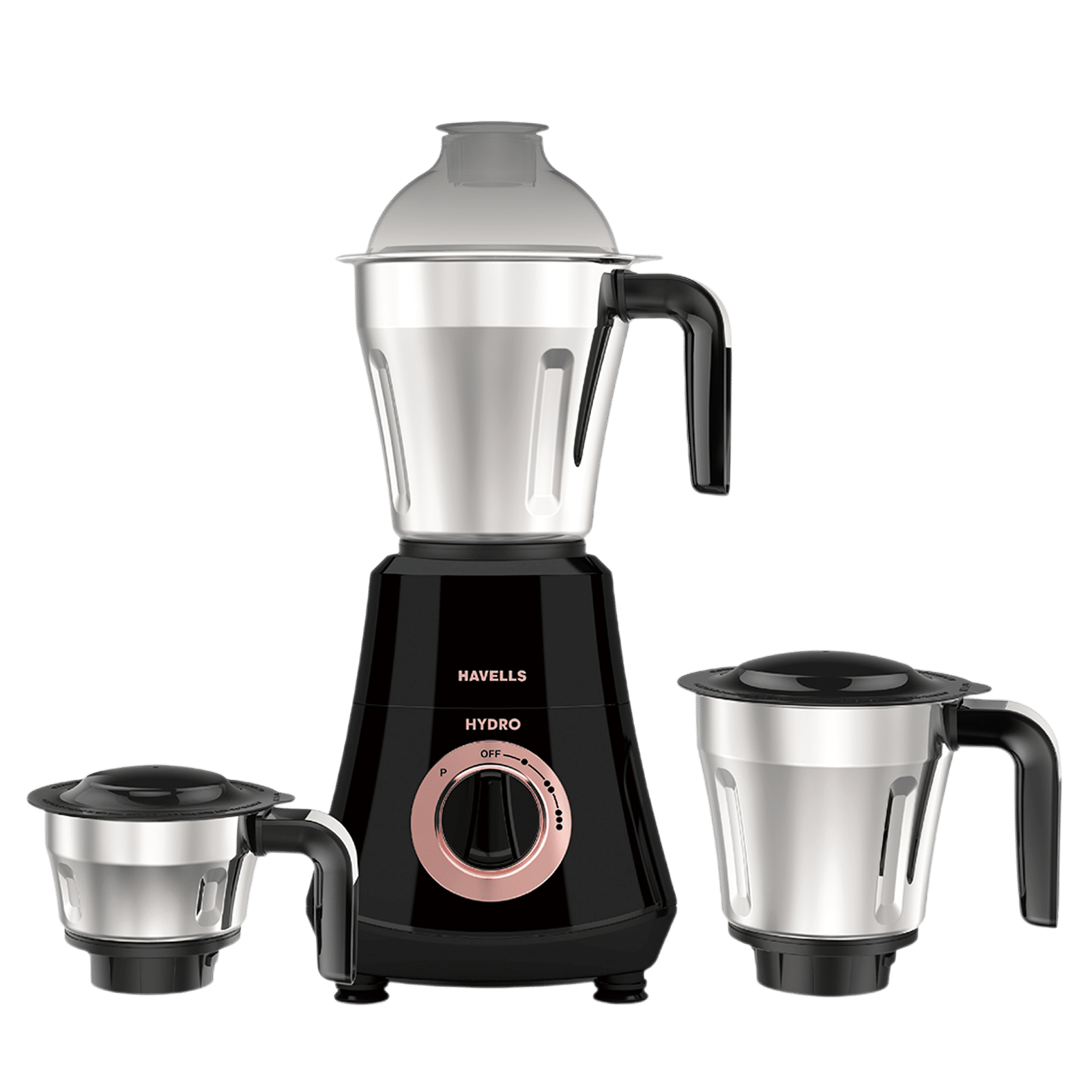 HAVELLS Hydro Plus 1000 Watt 3 Jars Mixer Grinder (22000 RPM, Patented Motor Cooling Technology, Black) HAVELLS Hydro Plus 1000 Watt 3 Jars Mixer Grinder (22000 RPM, Patented Motor Cooling Technology, Black)_1
