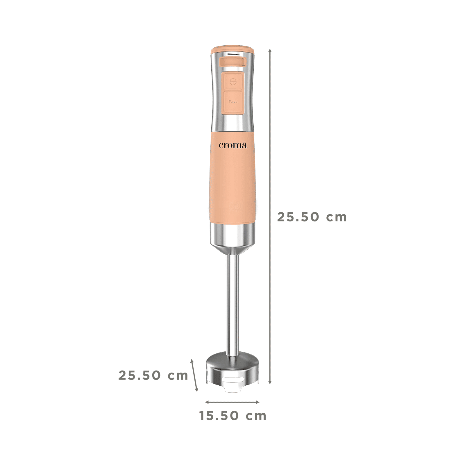 Croma AK5705 600 Watt Hand Blender with 3 Attachments (Speed Selector, Peach)_3
