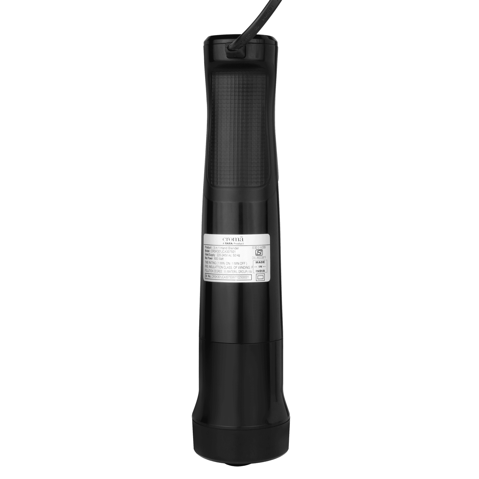 Croma AK5701 600 Watt Hand Blender with 4 Attachments (Speed Selector, Black)_16