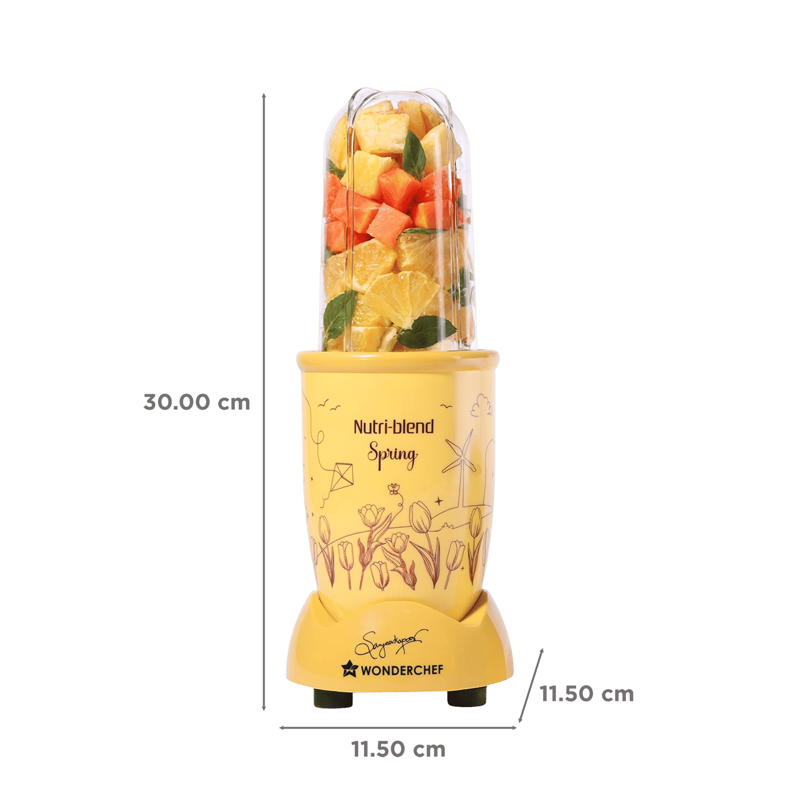 WONDERCHEF Nutri-blend Spring 500 Watt 2 Jars Mixer Grinder Blender (22000 RPM, 100% Copper Motor, Yellow) WONDERCHEF Nutri-blend Spring 500 Watt 2 Jars Mixer Grinder Blender (22000 RPM, 100% Copper Motor, Yellow)_3