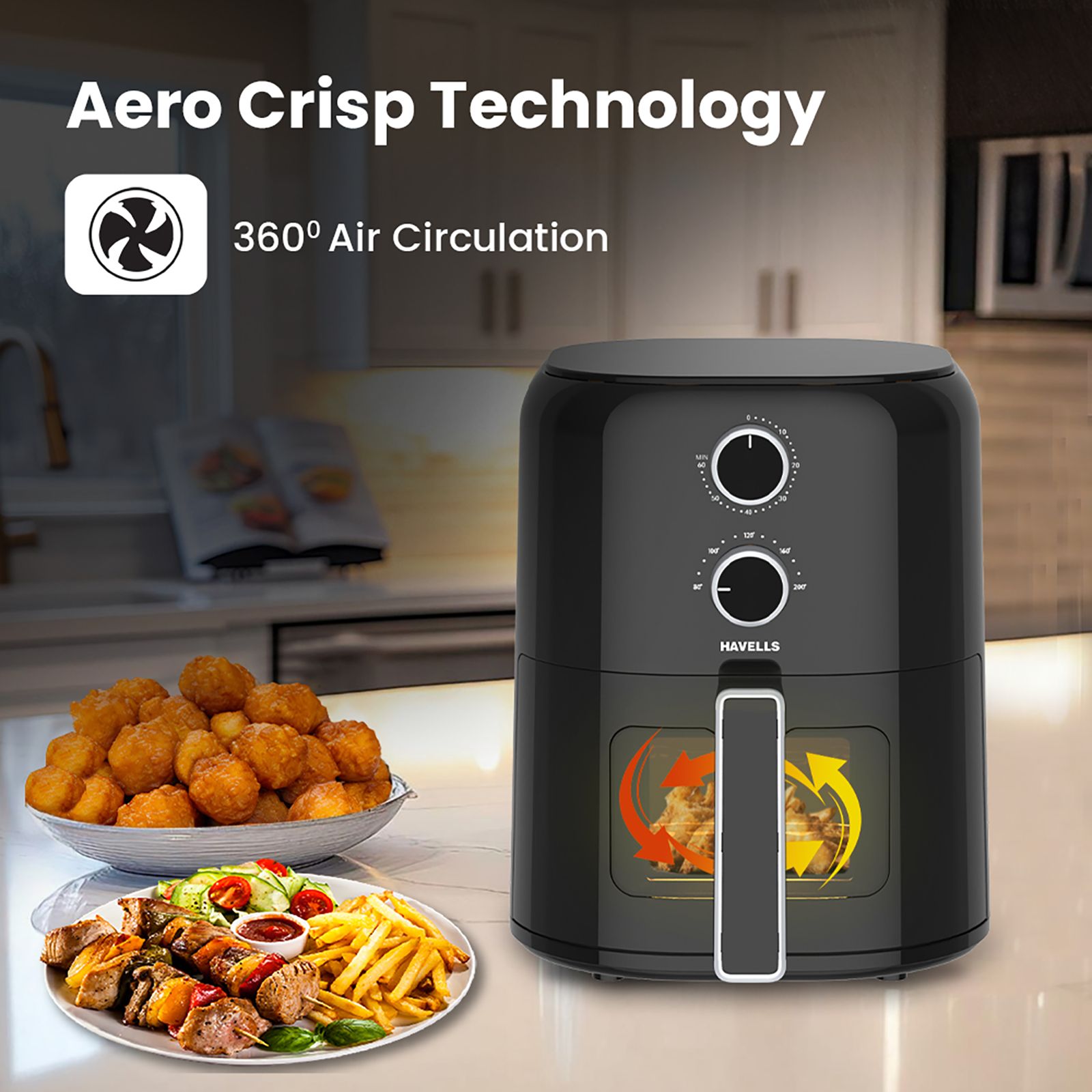 HAVELLS Profile Vista 4.2L 1350 Watt Air Fryer with Aerocrisp Technology (Black)_7