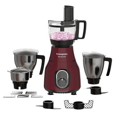 Crompton Duro Grand Plus 750 Watt Food Processors with 8 Blades (Red)