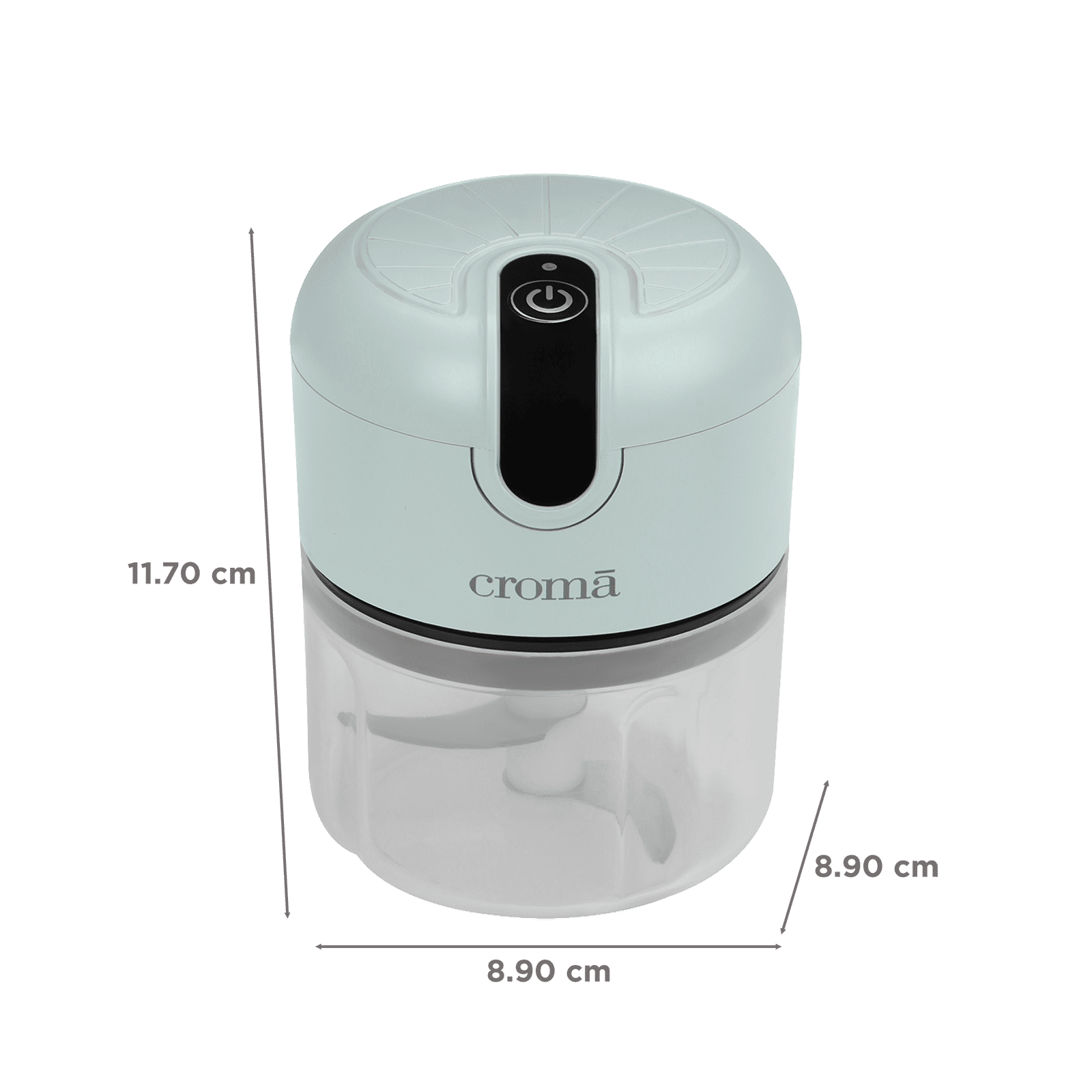 Croma 30 Watt Electric Vegetable & Fruits Chopper with 3 Blades (250ml ,White)_3