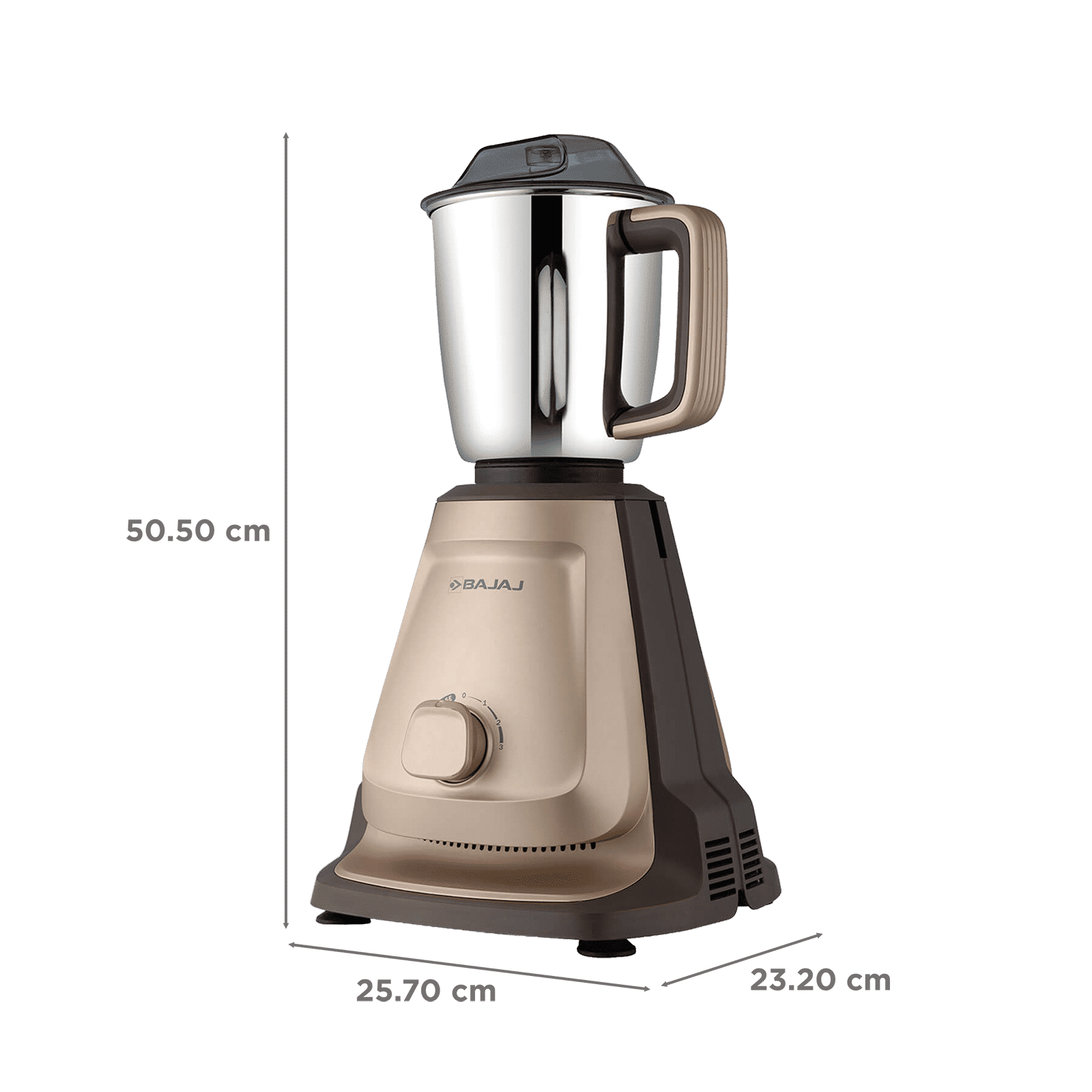 Bajaj Style Mix 1000 Watt 5 Jars Mixer Grinder (20000 RPM, Powerful Titan Motor, Sahara Beige)_3
