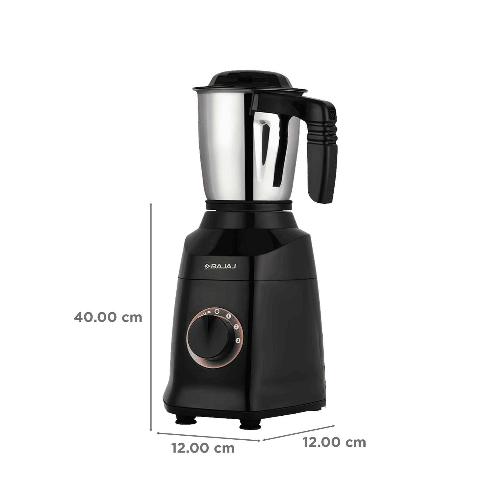 Bajaj Military Series Finesse 750 Watt 3 Jars Mixer Grinder (20000 RPM, Powerful Titan Motor, Black & Copper) Bajaj Military Series Finesse 750 Watt 3 Jars Mixer Grinder (20000 RPM, Powerful Titan Motor, Black & Copper)_3