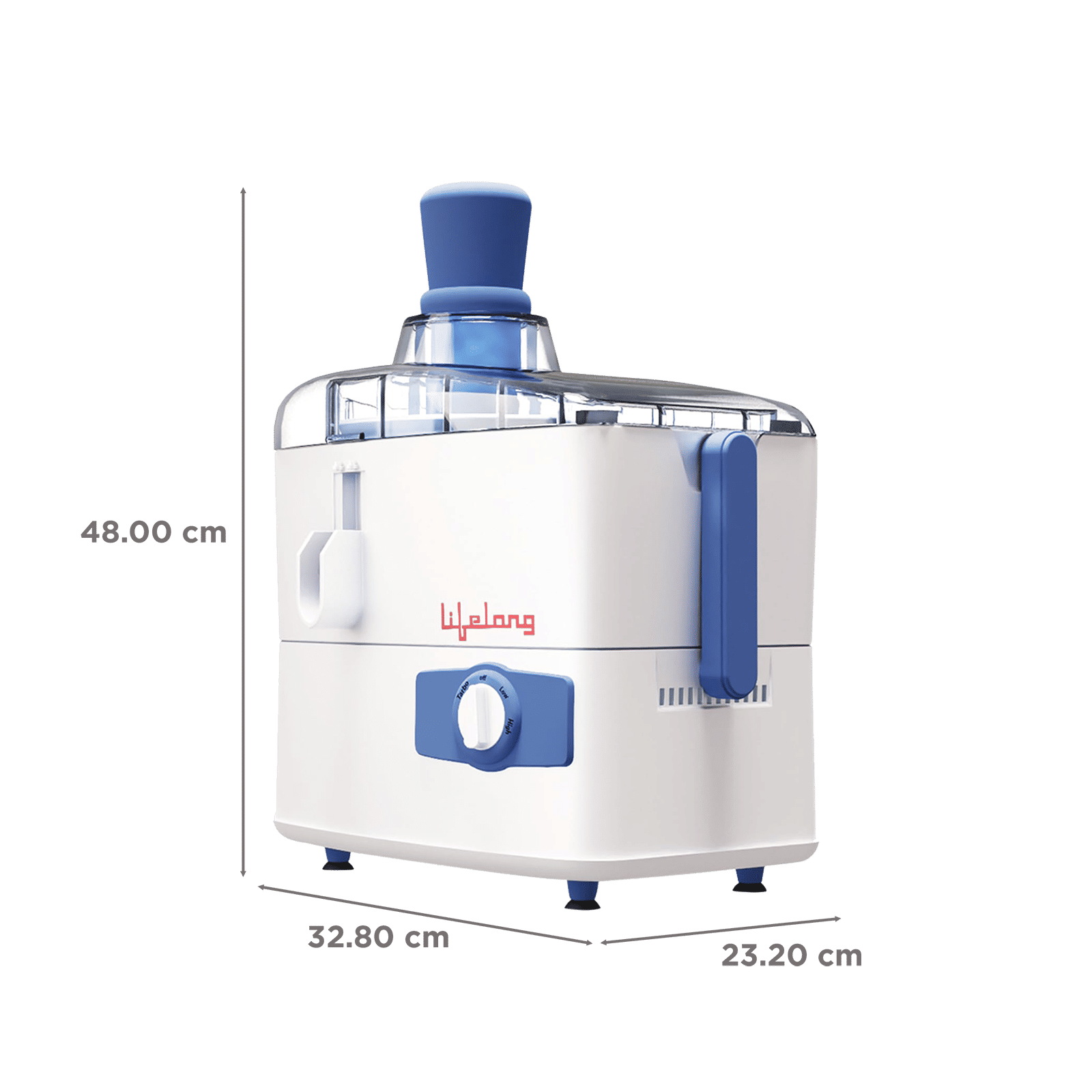 Lifelong LLJMG04 450 Watt 2 Jars Juicer Mixer Grinder (18000 RPM, 2 Speed Control, White & Blue)_2
