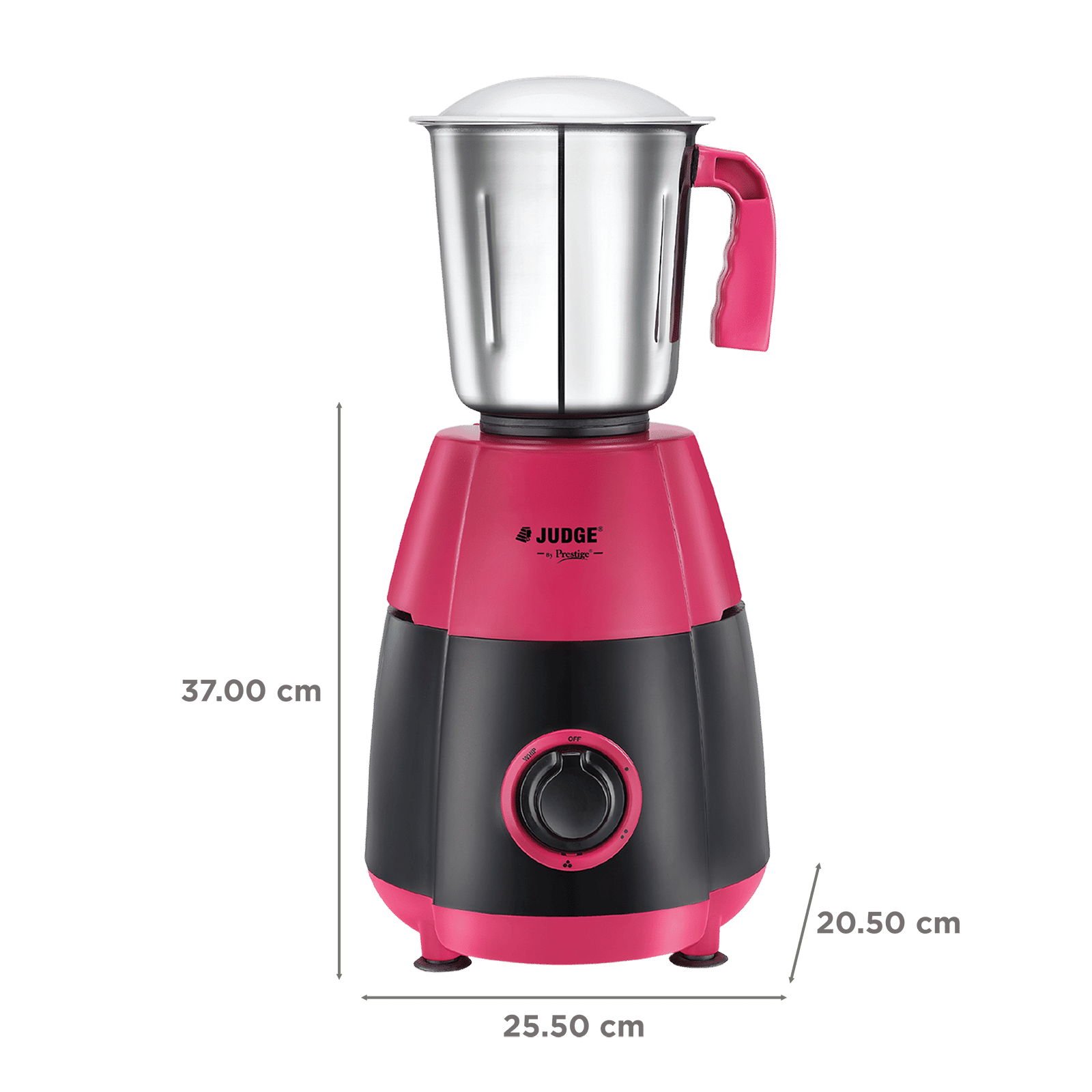 JUDGE By Prestige Aura 750 Watt 3 Jars Mixer Grinder (21000 RPM, Rust Resistant, Pink & Black) JUDGE By Prestige Aura 750 Watt 3 Jars Mixer Grinder (21000 RPM, Rust Resistant, Pink & Black)_3