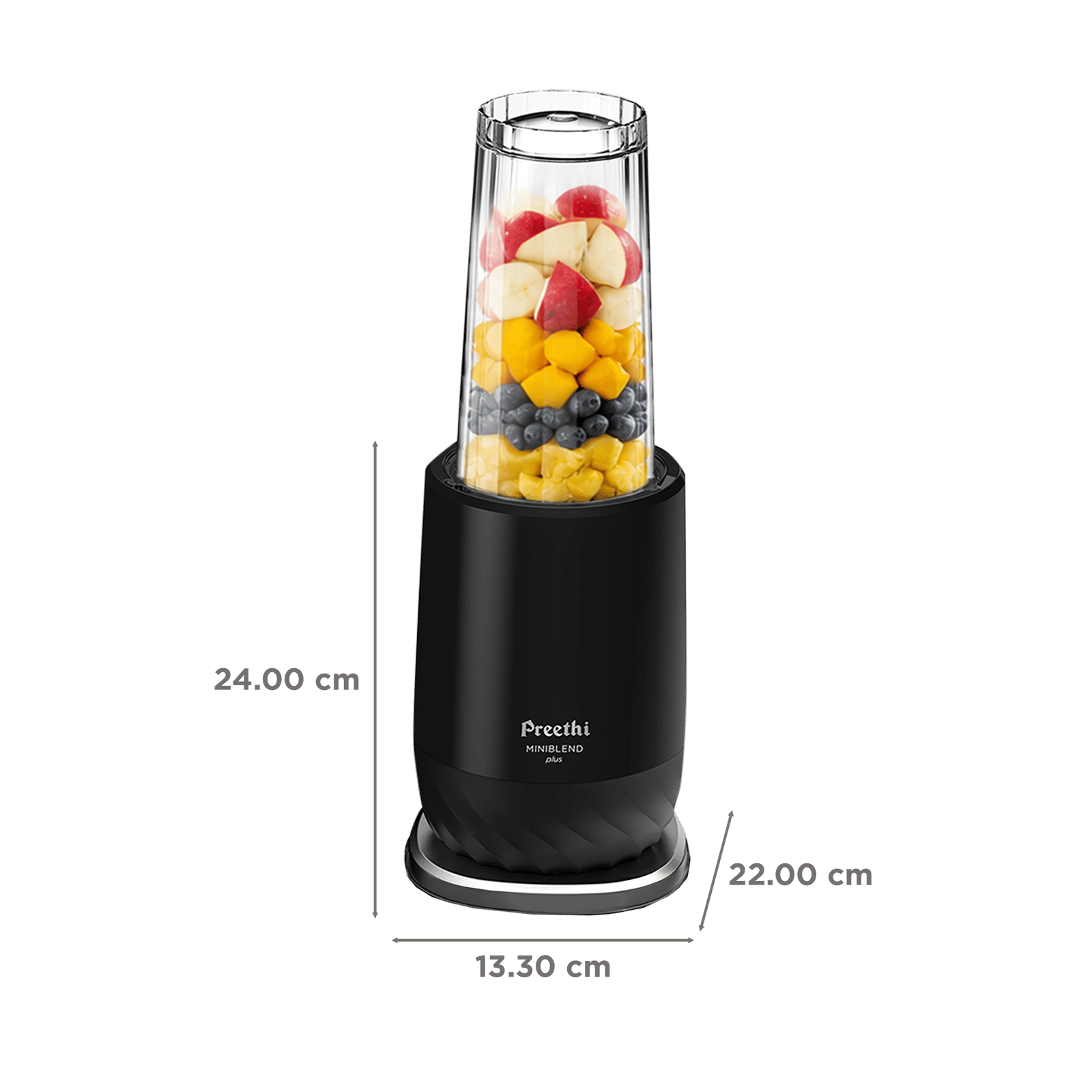 Preethi MINIBLEND plus 300 Watt 3 Jars Juicer Blender (25000 RPM, Secure Leak-Proof Jars, Black) Preethi MINIBLEND plus 300 Watt 3 Jars Juicer Blender (25000 RPM, Secure Leak-Proof Jars, Black)_3
