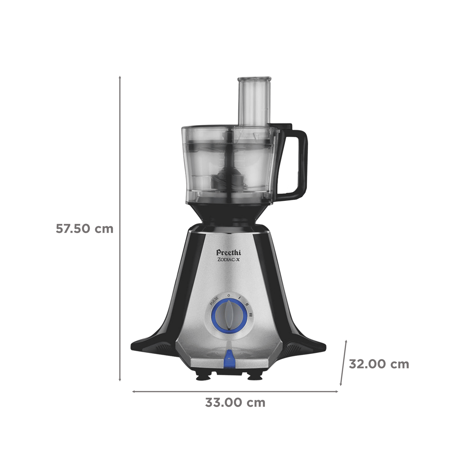 Preethi ZODIAC-X 750 Watt 6 Jars Juicer Mixer Grinder (25000 RPM, Effortless Atta Kneading, Silver & Black)_3