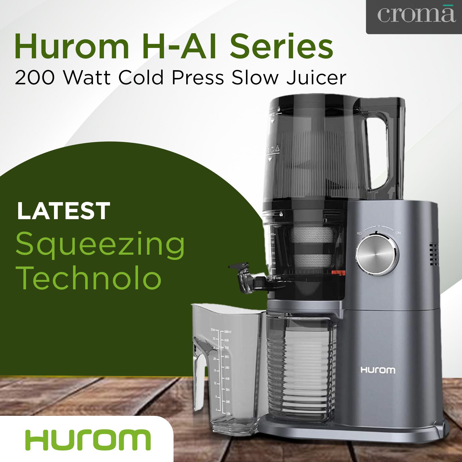 Hurom H-AI Series 200 Watt Cold Press Slow Juicer (60 RPM, Latest Squeezing Technology, Midnight Blue)_13