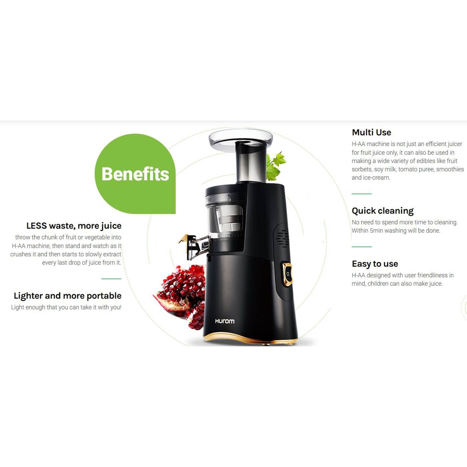 Hurom Classic Series 150 Watt Cold Press Juicer (43 RPM, Slow Squeeze Technology, Rose Gold) Hurom Classic Series 150 Watt Cold Press Juicer (43 RPM, Slow Squeeze Technology, Rose Gold)_7