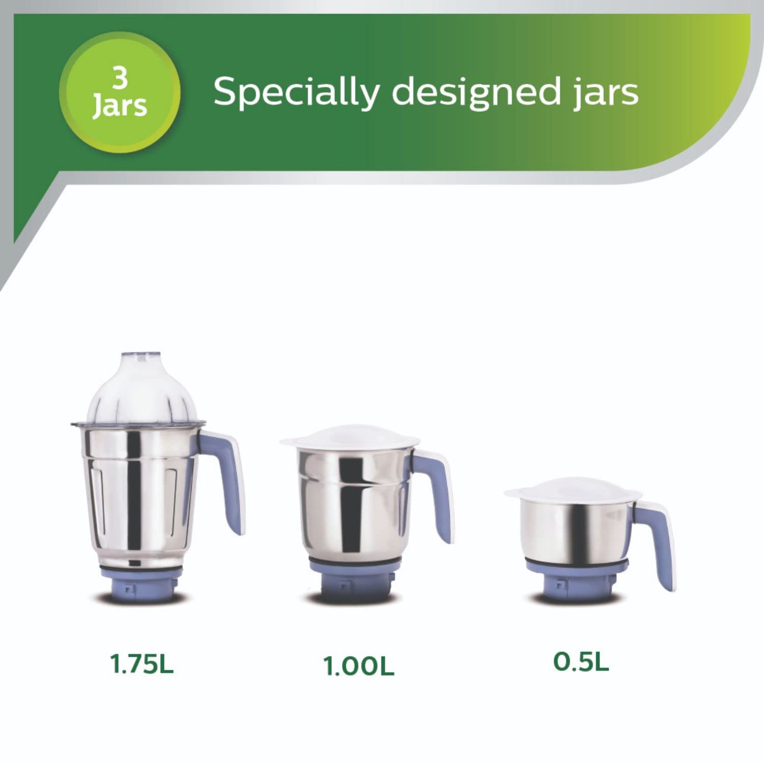 PHILIPS Viva Collection 750 Watt 3 Jars Mixer Grinder (19500 RPM, Auto Cut Off Protection, White/Blue)_15