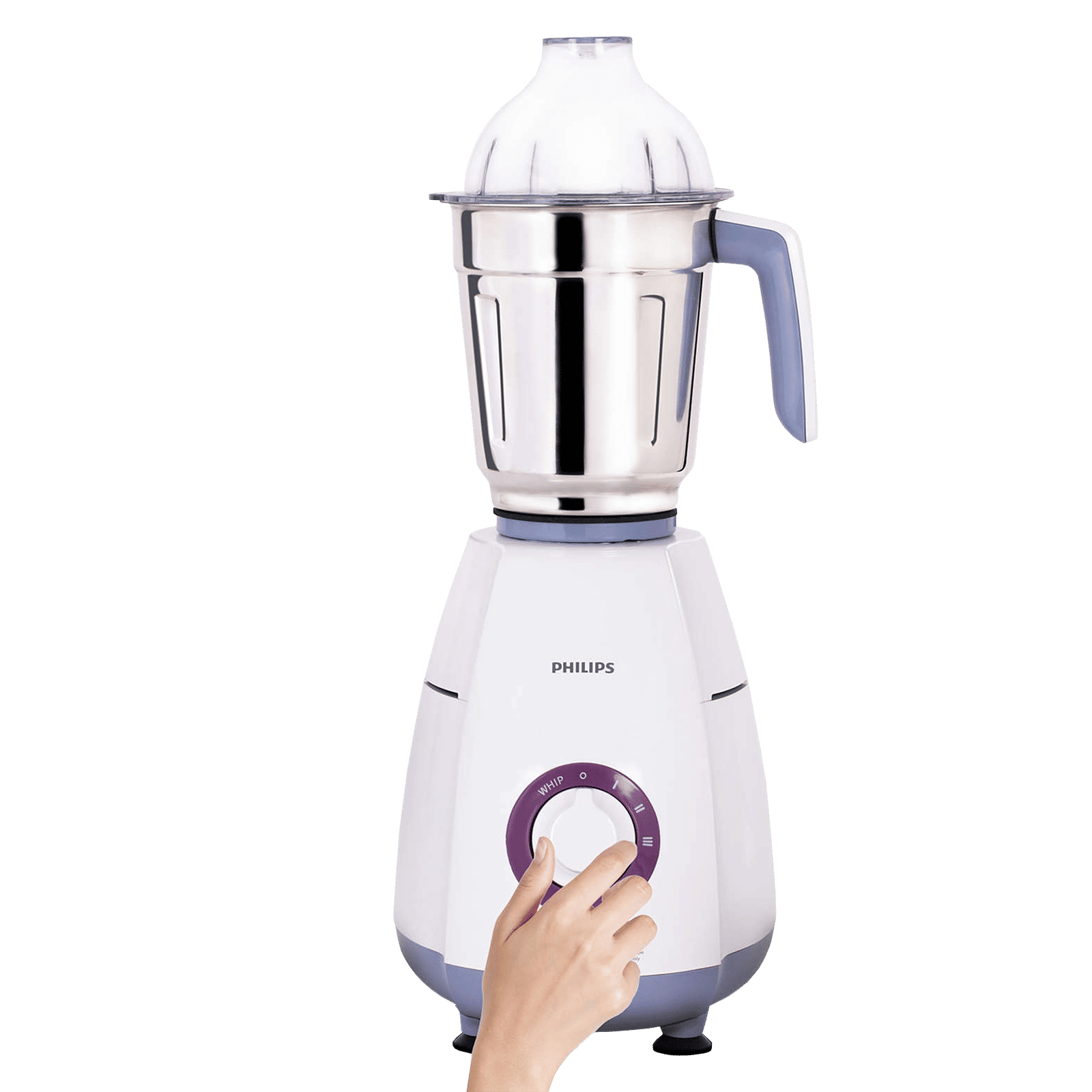 PHILIPS Viva Collection 750 Watt 3 Jars Mixer Grinder (19500 RPM, Auto Cut Off Protection, White/Blue)_5