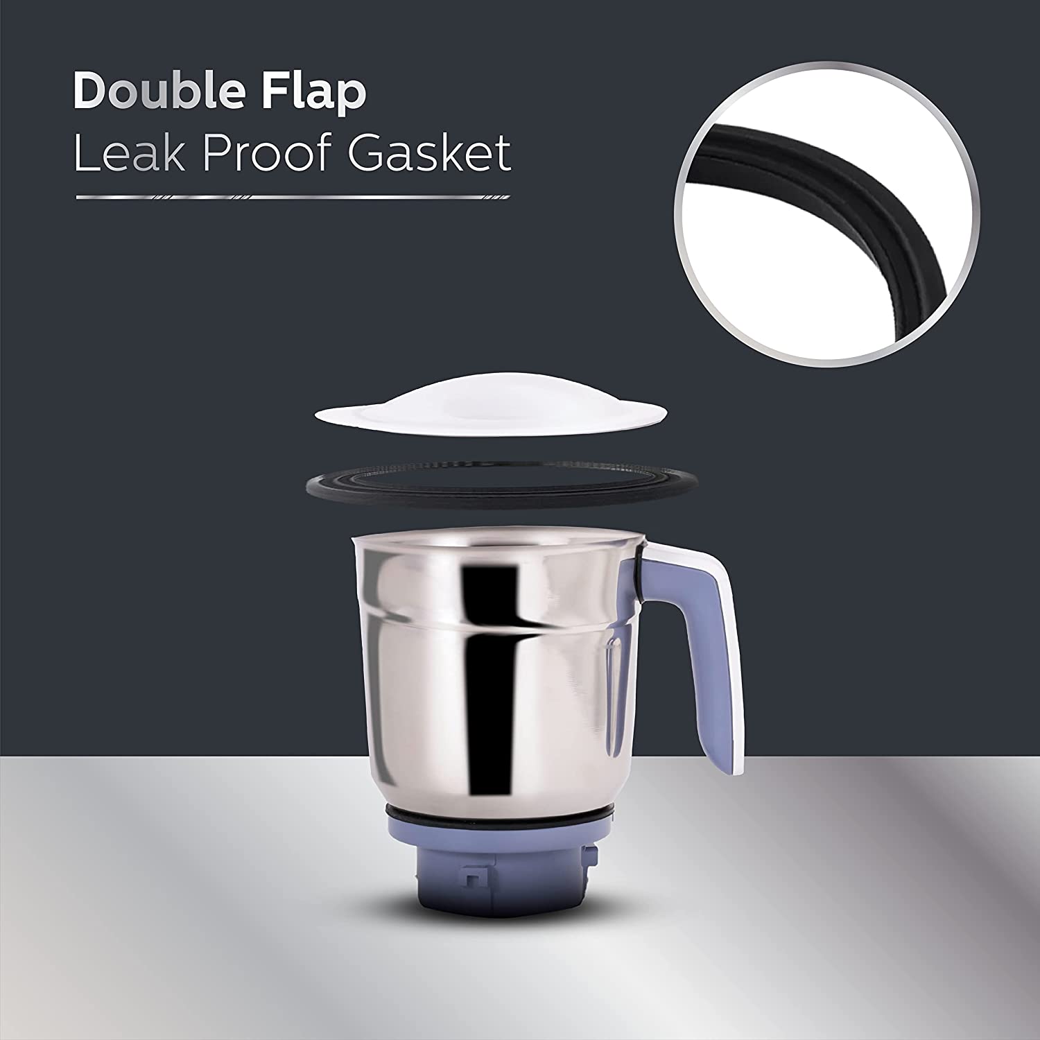 PHILIPS Viva Collection 750 Watt 4 Jars Mixer Grinder (19500 RPM, Auto Cut Off Protection, White/Blue)_8