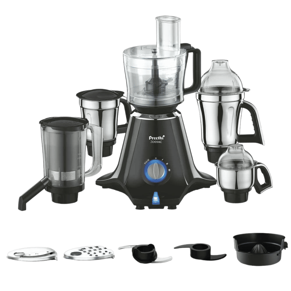 Preethi Zodiac 750 Watt 5 Jars Juicer Mixer Grinder (19000 RPM, 3D Cooling System, Black) Preethi Zodiac 750 Watt 5 Jars Juicer Mixer Grinder (19000 RPM, 3D Cooling System, Black)_6