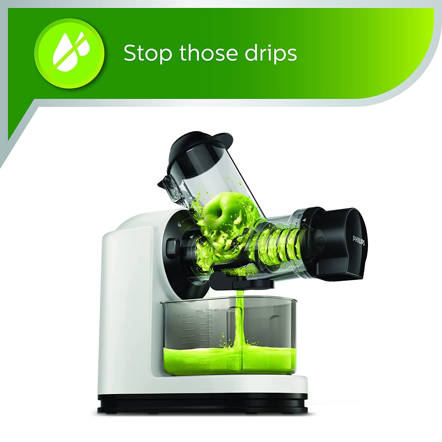 PHILIPS Viva Collection 150 Watt 1 Jar Masticating Juicer (100 RPM, QuickClean Technology, Black/White) PHILIPS Viva Collection 150 Watt 1 Jar Masticating Juicer (100 RPM, QuickClean Technology, Black/White)_14