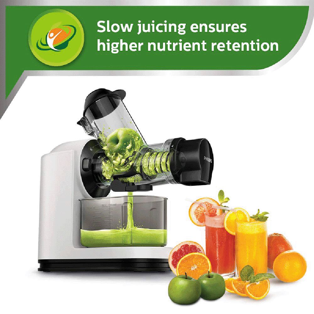 PHILIPS Viva Collection 150 Watt 1 Jar Masticating Juicer (100 RPM, QuickClean Technology, Black/White) PHILIPS Viva Collection 150 Watt 1 Jar Masticating Juicer (100 RPM, QuickClean Technology, Black/White)_18