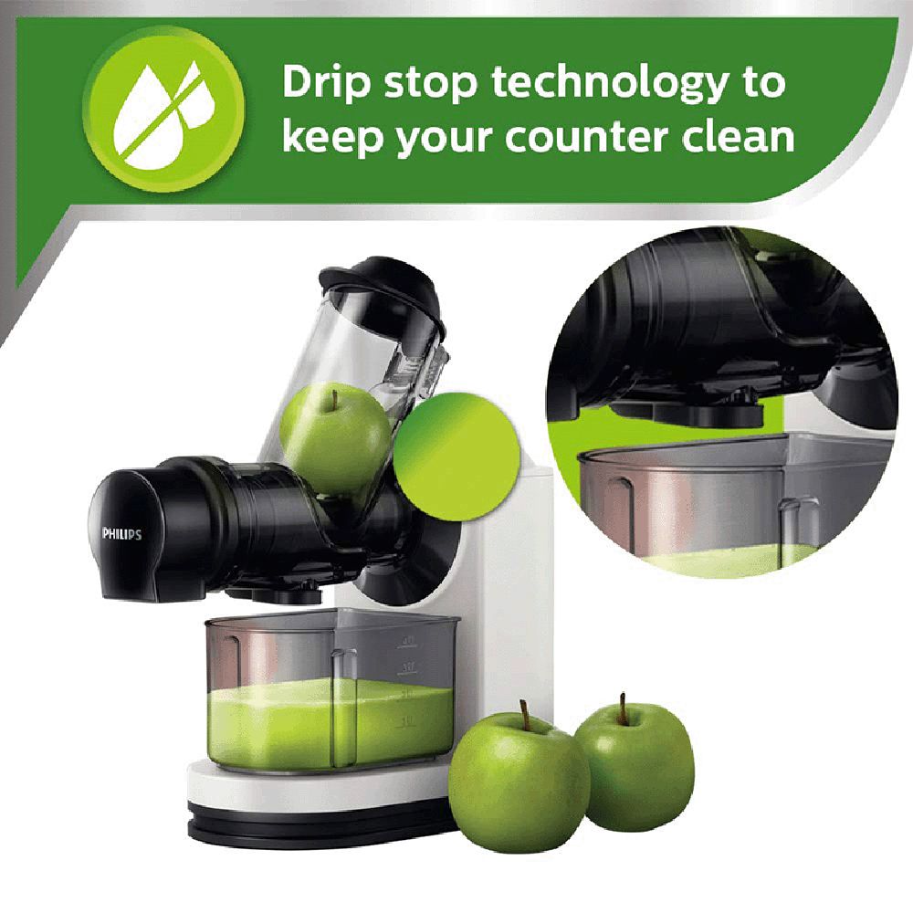 PHILIPS Viva Collection 150 Watt 1 Jar Masticating Juicer (100 RPM, QuickClean Technology, Black/White) PHILIPS Viva Collection 150 Watt 1 Jar Masticating Juicer (100 RPM, QuickClean Technology, Black/White)_19