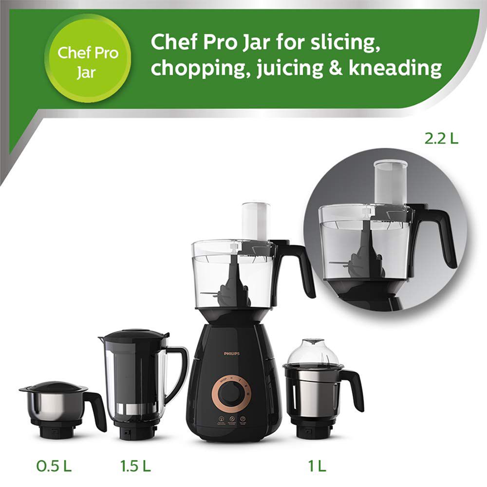 PHILIPS Avance Collection 750 Watt 4 Jars Mixer Grinder (20000 RPM, Gear Drive Technology, Black) PHILIPS Avance Collection 750 Watt 4 Jars Mixer Grinder (20000 RPM, Gear Drive Technology, Black)_14